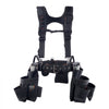VEVOR Tool Belt, 19 Pockets Tool Pouch with Suspenders for Men, Heavy Duty Adjustable Utility Belt Work Bag Detachable Suspension Rig for Electrician, Carpenter, Construction, Adjust Waist 31 to 51in
