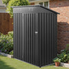 VEVOR 5 x 3 FT Metal Garden Shed, Storage Building with Lockable Door & 2 Louver Vents, Sloped Roof Metal Outdoor Storage Shed, Tool Sheds Outdoor Storage for Backyard, Garden, Patio, Bike, Gray