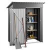 VEVOR 5 x 3 FT Metal Garden Shed, Storage Building with Lockable Door & 2 Louver Vents, Sloped Roof Metal Outdoor Storage Shed, Tool Sheds Outdoor Storage for Backyard, Garden, Patio, Bike, Gray