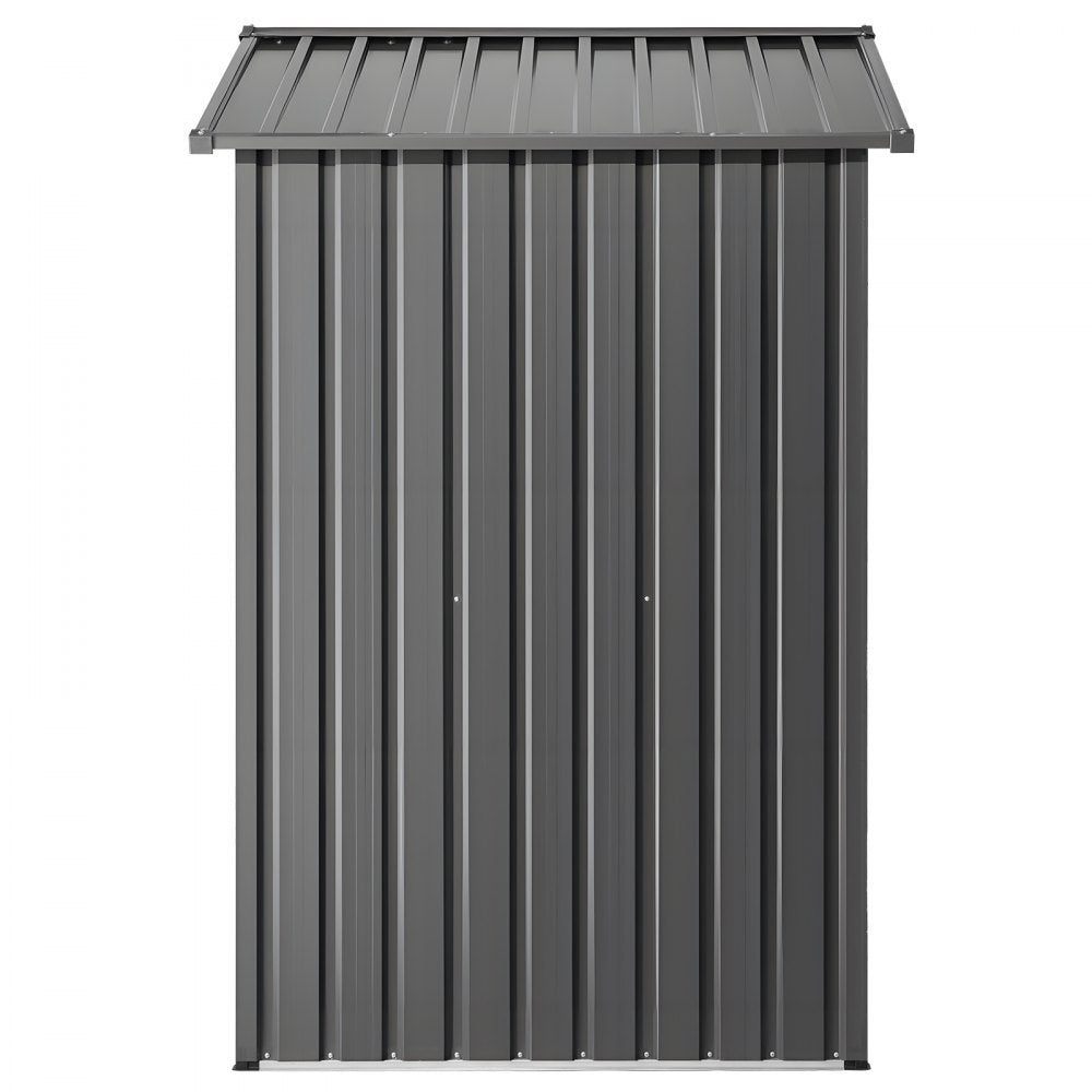 VEVOR 6 x 4 FT Metal Garden Shed, Outdoor Storage Shed with Lockable Doors & 4 Louver Vents, Peak Roof Metal Sheds Outdoors Storage, Storaged Sheds Clearance for Backyard, Garden, Patio, Bike, Gray