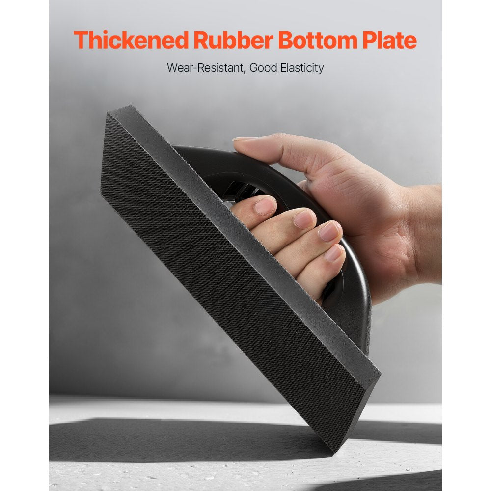 VEVOR Grout Float, Professional Rubber Tile Grout Tool with Anti-slip Handle & Lightweight Aluminum Connector Backplate, Easy to Operate & Cleaning for Smoothly Apply to Concrete, Plaster, Drywall