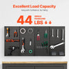 VEVOR Metal Pegboard Panels, 24" x 12" Pegboard, 4 Panels, Heavy Duty Peg Board Wall Organizer with Accessories, for Living Room Garage Tool Storage Office Organization Craft Room Kitchen Home, Black