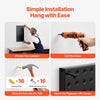 VEVOR Metal Pegboard Panels, 24" x 12" Pegboard, 4 Panels, Heavy Duty Peg Board Wall Organizer with Accessories, for Living Room Garage Tool Storage Office Organization Craft Room Kitchen Home, Black