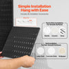 VEVOR Pegboard Combination Kit, 11" x 11" Plastic Pegboard, 4 Panels, Peg Board Wall Organizer Kit with Accessories, for Garage Tool Storage Kitchen Living Room Craft Room Office Bathroom Home, Black