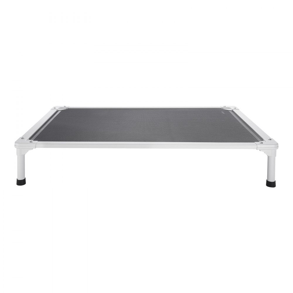 VEVOR Elevated Dog Bed for Large Dogs, Portable Raised Dog Cot with Aluminum Tube Metal Frame and Breathable Textilene Mesh, Indoor & Outdoor Pet Cooling Raised Hammock Bed, L, Gray