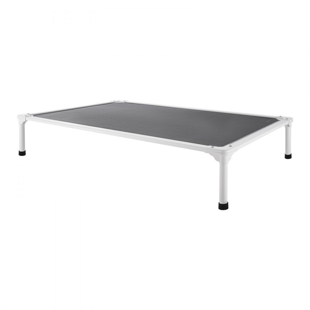 VEVOR Elevated Dog Bed for Large Dogs, Portable Raised Dog Cot with Aluminum Tube Metal Frame and Breathable Textilene Mesh, Indoor & Outdoor Pet Cooling Raised Hammock Bed, XL, Gray