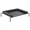 VEVOR Elevated Dog Bed for Large Dogs, Portable Raised Dog Cot with Washable Pillow, Indoor & Outdoor Pet Cooling Raised Hammock Bed with Steel Metal Frame and Breathable Teslin Mesh, XL, Gray
