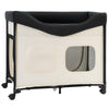 VEVOR Elevated Lounge Pet Bed, Foldable Bunk Dog Bed with 600D Oxford Cloth and Dutch Velvet, Portable Raised Cot with Wheels, Side Storage Bags, and Carry Bag for Cats & Dogs, L, Beige