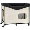 VEVOR Elevated Lounge Pet Bed, Foldable Bunk Dog Bed with 600D Oxford Cloth and Dutch Velvet, Portable Raised Cot with Wheels, Side Storage Bags, and Carry Bag for Cats & Dogs, XL, Beige