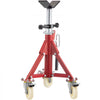 VEVOR Pipe Stand, V Head Pipe Jack Stand Adjustable Height 20-37 Inch, 2500LBS Pipe Jack Stands with Casters, Folding Portable Pipe Stands for 1/8 to 12 Inch Pipe Supporting