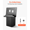 VEVOR Deer Blind Brackets, Outdoor 3.6x3.6 Platform Bracket, Fit 3.5x3.5 In / 88.9x88.9 mm Lumber, 2204lbs/1000kg Capacity Steel Elevator Brackets for Deer Stand, Hunting Blinds, Shooting Shack, 8 Pcs