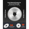 VEVOR Rebar Cutter Blades Replacement for Electric Rebar Cutting Saw, 36 Teeth High-Hardness Heat-Treated Steel Cermet Tipped Blade , Fast Even for Aluminum,Copper Pipe, Arbor 34 mm/ 1-11/32 in