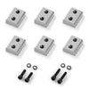 VEVOR Rebar Cutter Blades, 6 Pcs Replacement Jaw Blades for 5/8Inch 16mm #5 Electric Rebar Cutter, Double-sided, CR12MOV High-Hardness Steel, Fast Efficient with Screws and Spring Washer, Silver