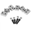VEVOR Rebar Cutter Blades, 6 Pcs Replacement Jaw Blades for 3/4Inch 20mm #6 Electric Rebar Cutter, Double-sided, CR12MOV High-Hardness Steel, Fast Efficient with Screws and Spring Washer, Silver