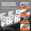 VEVOR Electric Rebar Cutter Blade, 6 PCS 16mm(5/8 Inch) Cutting Diameter, HRC58-60 Hard Hydraulic Rebar Blade Replacement Jaw Blades with 12 Hexagon Screw and 12 Spring Washer, for Model RC-16