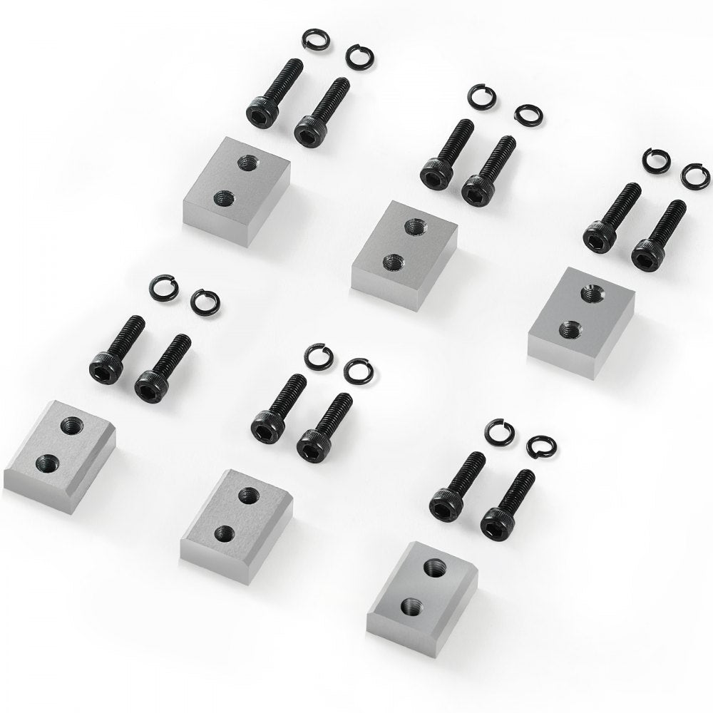 VEVOR Electric Rebar Cutter Blade, 6 PCS 20/22mm Cutting Diameter, HRC58-60 Hard Hydraulic Rebar Blade Replacement Jaw Blades with 12 Hexagon Screw and 12 Spring Washer, for Model RC-20, RC-22