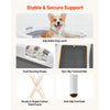 VEVOR Dog Bathtub, Elevated Dog Bath Tub, 2 in 1 Collapsible Pet Bathing Grooming Wash Station, Portable Foldable Space-saving, Built-in Drain Outlet with Drain Hose for Small Pet Cat, Gray & White