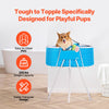 VEVOR Portable Dog Bathtub, Elevated & Foldable Space-saving Pet Shower Station with Quick Drainage, Bathing Tub for Washing & Grooming Small and Medium Size Dogs and Cats Indoor & Outdoor, Light Blue