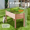 VEVOR Raised Garden Bed, 3.9 x 1.9 x 2.5 ft Wooden Planter Box, Elevated Outdoor Planting Boxes with Legs, for Growing Flowers/Vegetables/Herbs in Backyard/Garden/Patio/Balcony, Burlywood