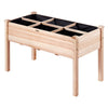 VEVOR Raised Garden Bed, 3.9 x 1.9 x 2.5 ft Wooden Planter Box, Elevated Outdoor Planting Boxes with Legs, for Growing Flowers/Vegetables/Herbs in Backyard/Garden/Patio/Balcony, Burlywood