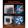 VEVOR Electric Garage Heater, 10000-Watt with Remote Control & 10 Hour Timer & Overheat Protection Wall/Ceiling Mounted Shop Heater, Commercial Fan-forced for Indoor Workshop Warehouse,240V White