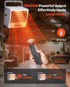 VEVOR Electric Garage Heater, 15000-Watt with Remote Control & 10 Hour Timer & Overheat Protection Wall/Ceiling Mounted Shop Heater, Commercial Fan-forced for Indoor Workshop Warehouse,240V White