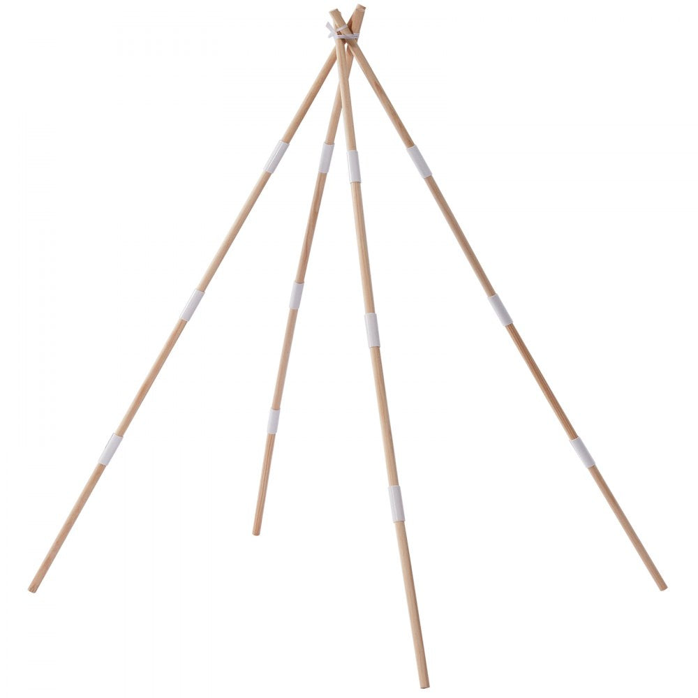 VEVOR Kids Play Tent, Teepee Tent for Kids 1-5 Years Old, Tent for Kids with Windows for Indoor and Outdoor, Toddler Tent with Mat and Plush Decorative Balls, for Boys and Girls, Beige