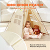 VEVOR Kids Play Tent, Teepee Tent for Kids 1-5 Years Old, Tent for Kids with Windows for Indoor and Outdoor, Foldable Toddler Tent with Mat and Carrying Bag, Kids Tent for Boys and Girls, Beige