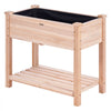 VEVOR Raised Garden Bed, 34 x 18 x 30 in Wooden Planter Box, Elevated Outdoor Planting Boxes with Legs, for Growing Flowers/Vegetables/Herbs in Backyard/Garden/Patio/Balcony, Burlywood