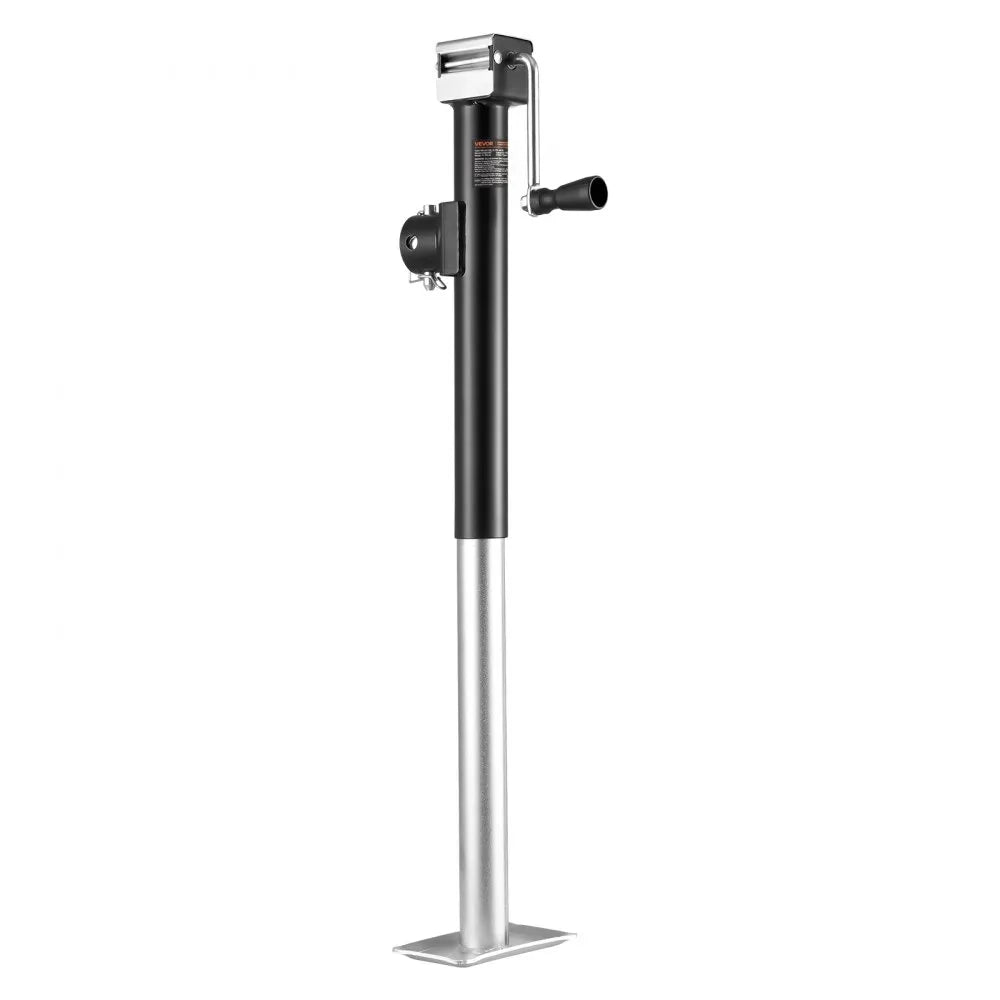 VEVOR Trailer Jack, 5000 lbs Dynamic Load Capacity, Weld-on Pipe-Mount Swivel Trailer Jack with Ergonomic Handle, 15-inch Vertical Travel, Suitable for RV, Horse, Utility, Camping and Yacht Trailers