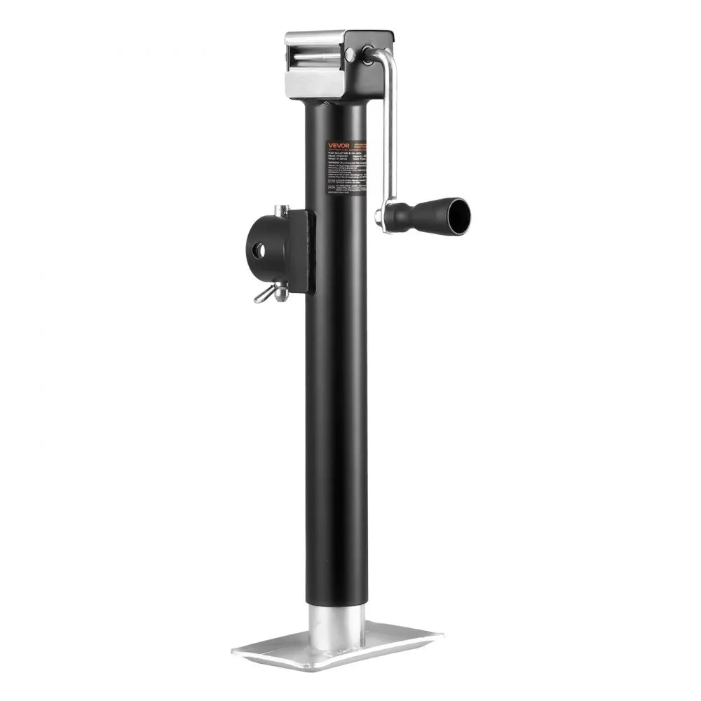 VEVOR Trailer Jack, 5000 lbs Dynamic Load Capacity, Weld-on Pipe-Mount Swivel Trailer Jack with Ergonomic Handle, 15-inch Vertical Travel, Suitable for RV, Horse, Utility, Camping and Yacht Trailers