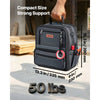 VEVOR Tool Bag, 13.2 Inch, 34-Pocket Portable Large Tool Box Organizer Storage, Carry Toolbox with Hard Plastic Base, Large Zipper, Adjustable Shoulder Strap, for Men Women Dad Husband Fathers Day