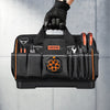 VEVOR Tool Bag, 16.1 Inch, 33-Pocket Portable Large Tool Box Organizer Storage, Toolbox with Water-Resistant Base, Zipper, Adjustable Shoulder Strap Toolbag, for Men Women Dad Husband Fathers Day