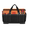 VEVOR Tool Bag, 19.1 Inch, 33-Pocket Portable Large Tool Box Organizer Storage, Toolbox with Water-Resistant Base, Zipper, Adjustable Shoulder Strap Toolbag, for Men Women Dad Husband Fathers Day