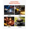VEVOR Welding Blanket, 6 x 8 FT Silicone Coated Fiberglass Welding Blanket, Up to 1800°F Heat Resistant Safety Protection Blankets, Flame Retardant Fireproof Insulation Mat with Metal Grommets