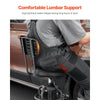 VEVOR Shop Stool with Backrest, Pneumatic Garage Seat/Work Stool with 300 lbs Capacity, Adjustable Height Roller Creeper Seat, 360° Swivel Padded Workshop Stool, for Garage, Shop & Auto Repair, Black