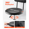 VEVOR Shop Stool with Backrest, Pneumatic Garage Seat/Work Stool with 300 lbs Capacity, Adjustable Height Roller Creeper Seat, 360° Swivel Padded Workshop Stool, for Garage, Shop & Auto Repair, Black