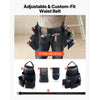 VEVOR Tool Belt, 18 Pockets Professional Tool Pouch for Men, Heavy Duty Adjustable Utility Belt Detachable Work Bag for Electrician, Carpenter, Construction, Work Apron Organizer, Adjusts 31in to 51in