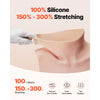 VEVOR Silicone Breastplate, C-Cup High Neckline Fake Breasts for Crossdressers, Realistic Silicone-Filled Fake Boobs Breast Forms for Transgender Cosplay Drag Queen, Ivory
