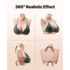 VEVOR Silicone Breastplate, C-Cup High Neckline Fake Breasts for Crossdressers, Realistic Silicone-Filled Fake Boobs Breast Forms for Transgender Cosplay Drag Queen, Ivory