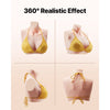 VEVOR Silicone Breastplate, D-Cup High Neckline Fake Breasts for Crossdressers, Realistic Silicone-Filled Fake Boobs Breast Forms for Transgender Cosplay Drag Queen, Ivory