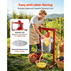 VEVOR Hydraulic Fruit Wine Press, 7.93Gal/30L, Stainless Steel Heavy Duty Manual Juice Maker, Cider Apple Grape Vegetable Crusher, Cheese/Tincture/Herbal Press, with 2 Filter Bags, for Kitchen Home