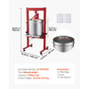 VEVOR Hydraulic Fruit Wine Press, 7.93Gal/30L, Stainless Steel Heavy Duty Manual Juice Maker, Cider Apple Grape Vegetable Crusher, Cheese/Tincture/Herbal Press, with 2 Filter Bags, for Kitchen Home