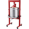 VEVOR Hydraulic Fruit Wine Press, 7.93Gal/30L, Stainless Steel Heavy Duty Manual Juice Maker, Cider Apple Grape Vegetable Crusher, Cheese/Tincture/Herbal Press, with 2 Filter Bags, for Kitchen Home