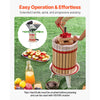 VEVOR 4.75 Gal/18L Fruit Wine Press, Solid Wood Basket with 8 Blocks, Heavy Duty Manual Juice Maker, Cider Apple Grape Tincture Honey Olive Oil Making Press with Handle for Kitchen, Home