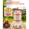 VEVOR 4.75 Gal/18L Fruit Wine Press, Solid Wood Basket with 8 Blocks, Heavy Duty Manual Juice Maker, Cider Apple Grape Tincture Honey Olive Oil Making Press with Handle for Kitchen, Home