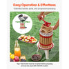 VEVOR 1.6 Gal/6L Fruit Wine Press, Solid Wood Basket with 8 Blocks, Heavy Duty Manual Juice Maker, Cider Apple Grape Tincture Honey Olive Oil Making Press with Handle for Kitchen, Home