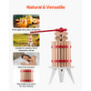 VEVOR 1.6 Gal/6L Fruit Wine Press, Solid Wood Basket with 8 Blocks, Heavy Duty Manual Juice Maker, Cider Apple Grape Tincture Honey Olive Oil Making Press with Handle for Kitchen, Home