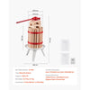 VEVOR 1.6 Gal/6L Fruit Wine Press, Solid Wood Basket with 8 Blocks, Heavy Duty Manual Juice Maker, Cider Apple Grape Tincture Honey Olive Oil Making Press with Handle for Kitchen, Home