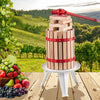 VEVOR 1.6 Gal/6L Fruit Wine Press, Solid Wood Basket with 8 Blocks, Heavy Duty Manual Juice Maker, Cider Apple Grape Tincture Honey Olive Oil Making Press with Handle for Kitchen, Home